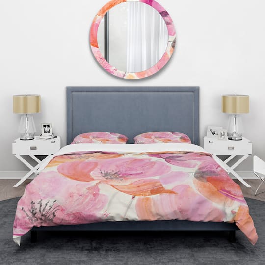 Designart 'Shabby Flower III' Shabby Bedding Set - Duvet Cover & Shams